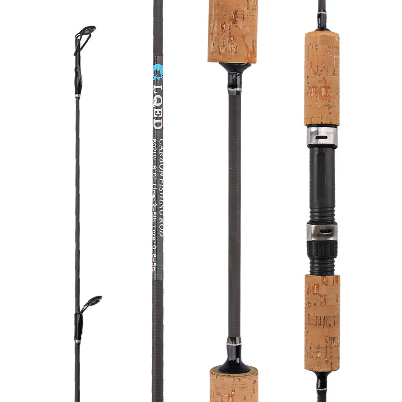 

2019 new Spinning Lure Fishing Pole 1.8M UL Power M Action Carbon Fiber Spinning Rods 75g Weight