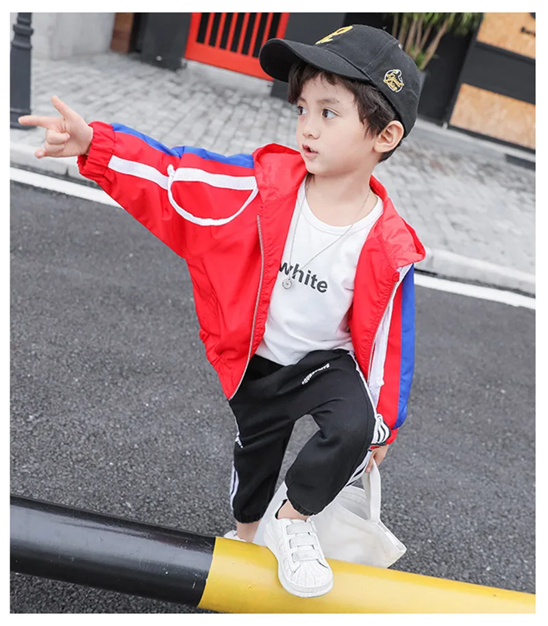  autumn pure color sport jacket for boys children casual hooded windbreaker outwear kids coat children clothing (14)