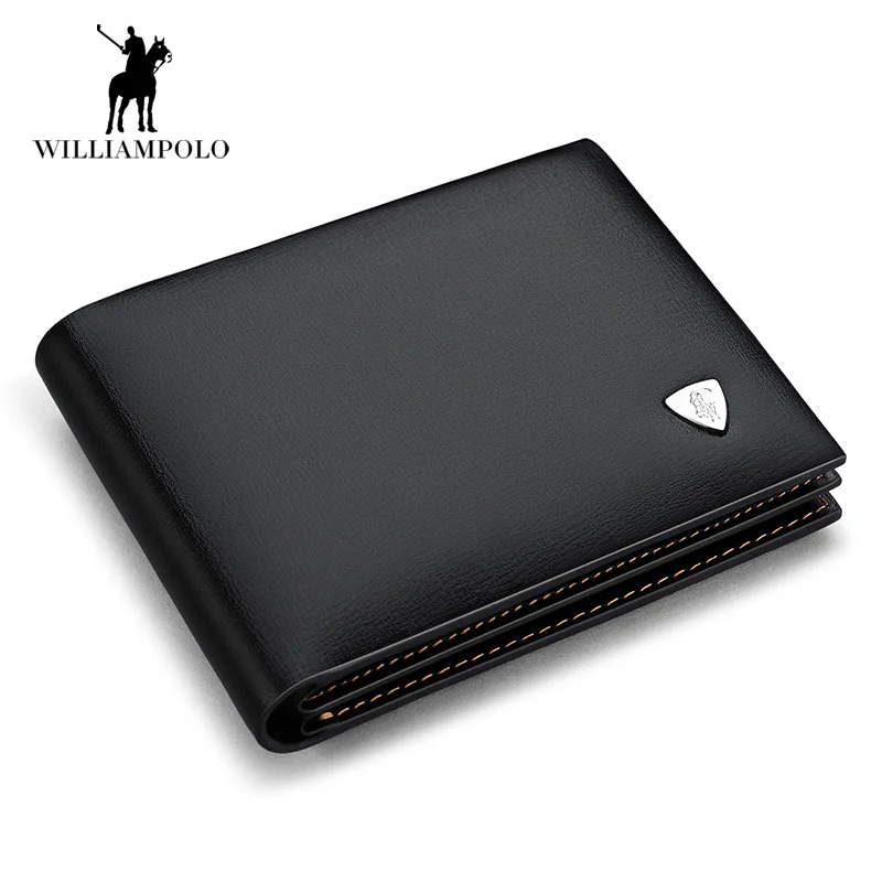 Мужской кошелек из натуральной кожи черный короткий|dollar bill wallet|leather men's walletgenuine