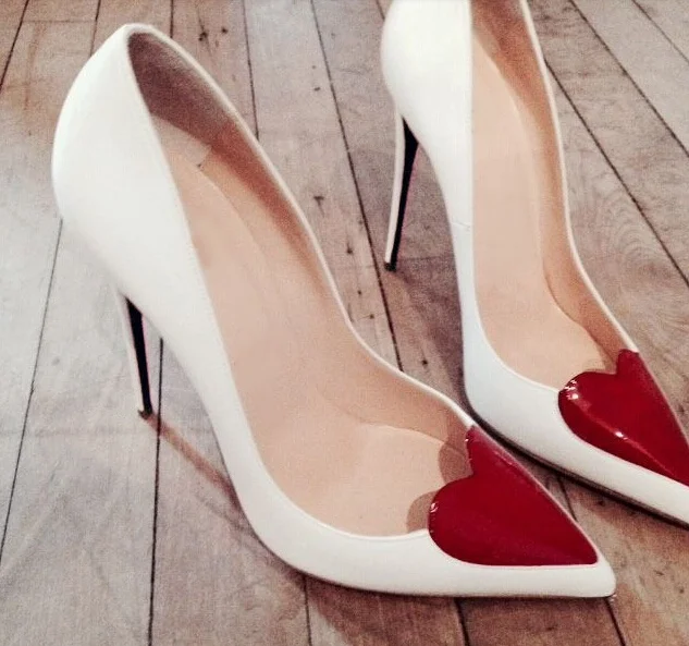 red heart heels