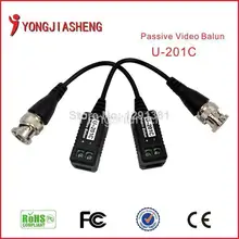 201c passive utp cctv video balun 1 CH for cctv camera with cat5 rj45 Male BNC connector Twisted Pair Transmitter