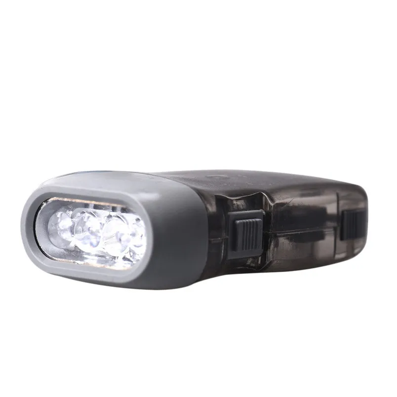 

2017 Outdoor bicycle light Hand pinch flashlight outdoor nocturnal items Wind up Hand Pressing Crank Emergency Camping LED Flash