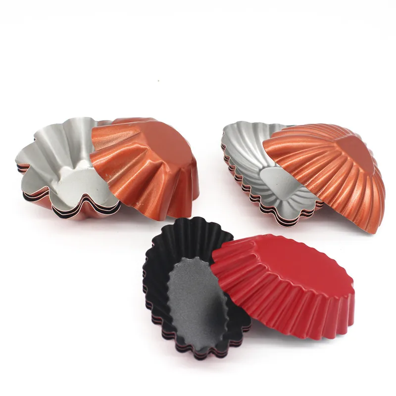 Goldbaking Carbon Steel Cupcake Mold Nonstick Egg Tart Molds Muffin Pie