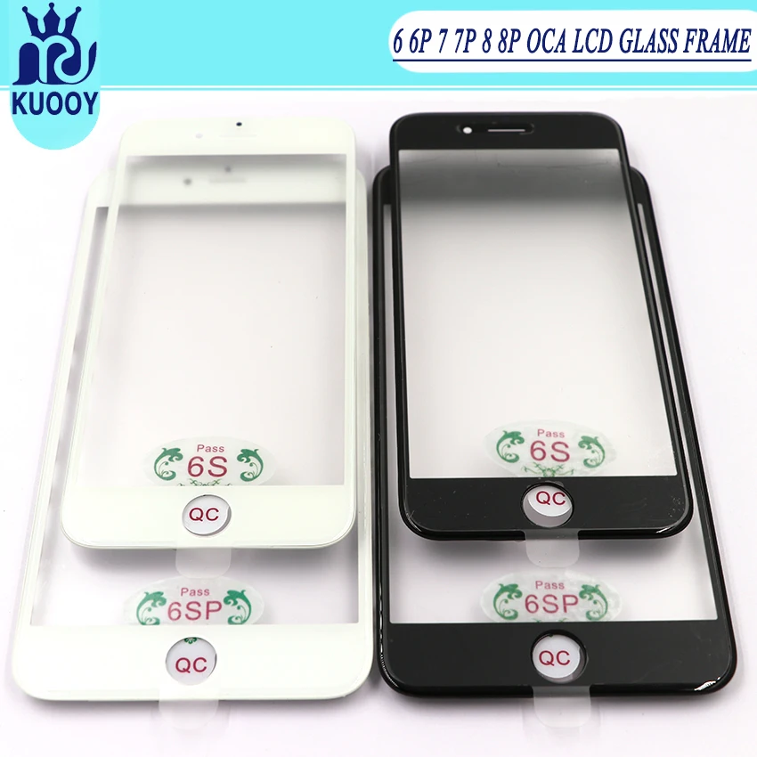 Новые 3 в 1 Touch Панель для iPhone 5/5S/6/6 S/7/8 плюс спереди Стекло объектив + рамка ободок