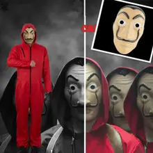 La Casa De Papel Cos маска Сальвадор DaliSalvador Dali Red Косплэй маска этап коллекция подарок проп Прямая поставка