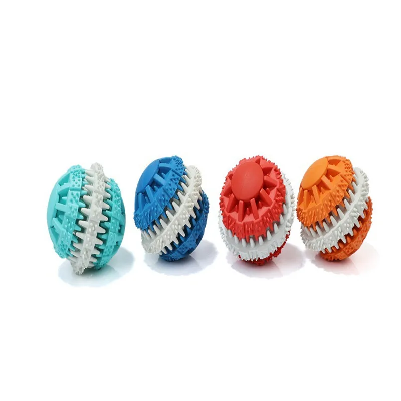 

6CM Rubber Dog Ball Toys Puppy Chew Toy For Teeth Cleaning Pet Green Durable For Large Dogs Toys Interactive Pet Supplies