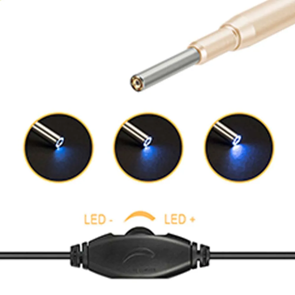 Ear Endoscope 3 9MM Wireless Ear Otoscope Inspection Camera 6 LED Borescope for iPhone Android iPad 2