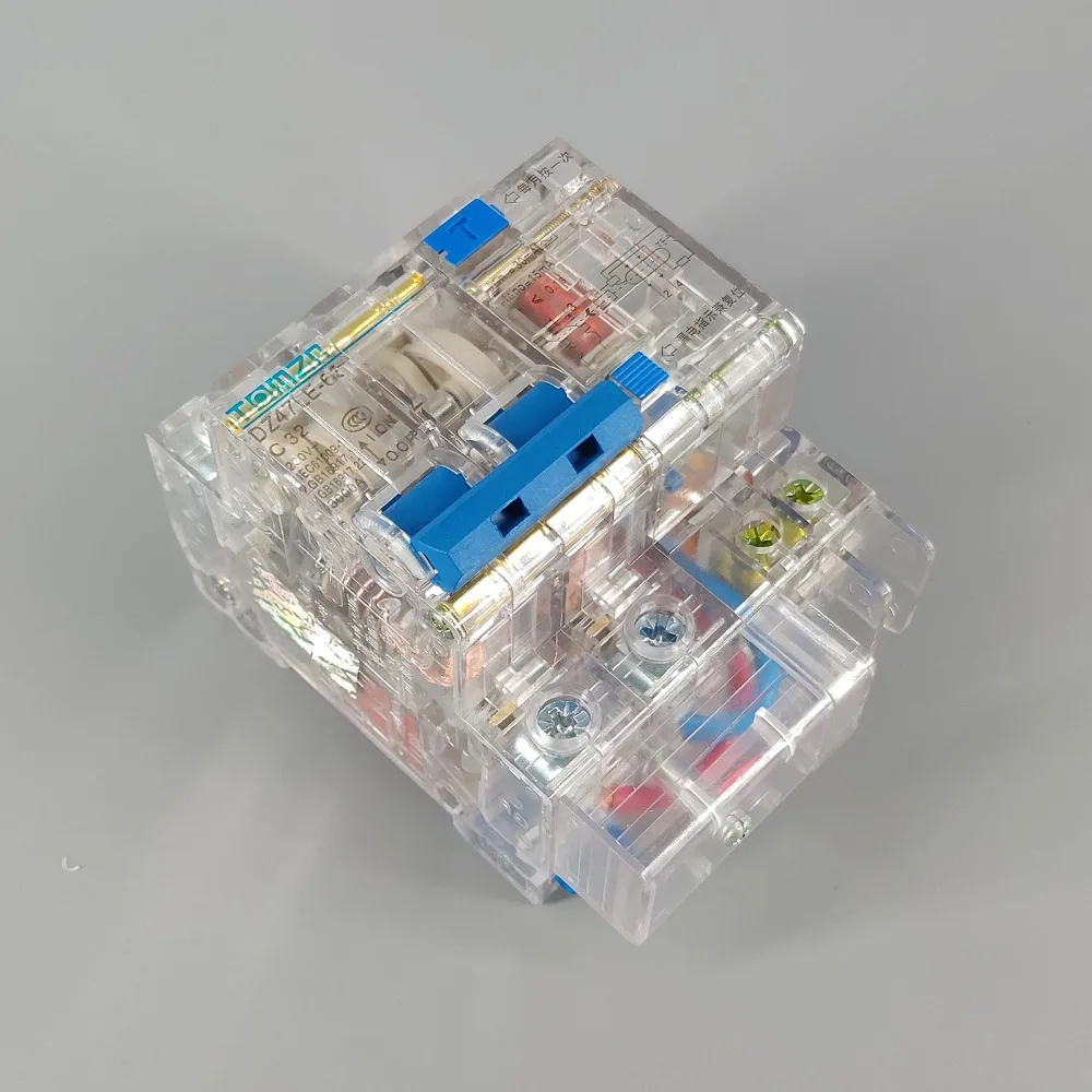 32a 2p Transparent Residual Current Circuit Breaker Diy Electricals