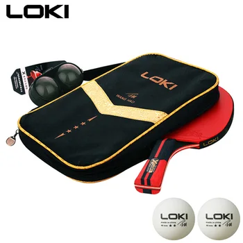 

LOKI X3 5-Plywood Offensive Table Tennis Rackets High Elasticity Sponge Rubber Ping Pong Bat With Racket Bag For Beginners