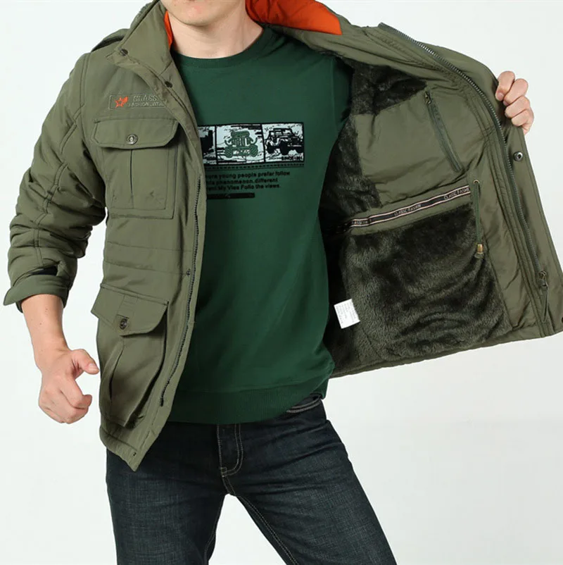 Top Quality Winter Men's Casual Classic jacket Men Waterproof Windbreak