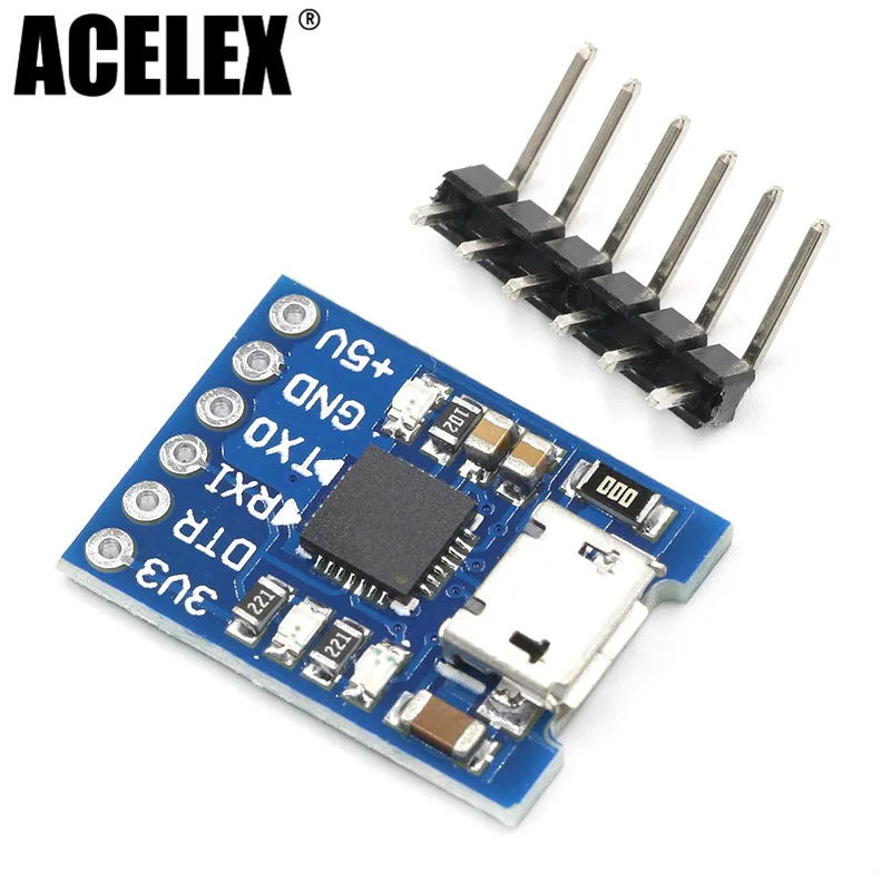 

CJMCU CP2102 MICRO USB to UART TTL Module 6Pin Serial Converter UART STC Replace FT232 NEW for arduino