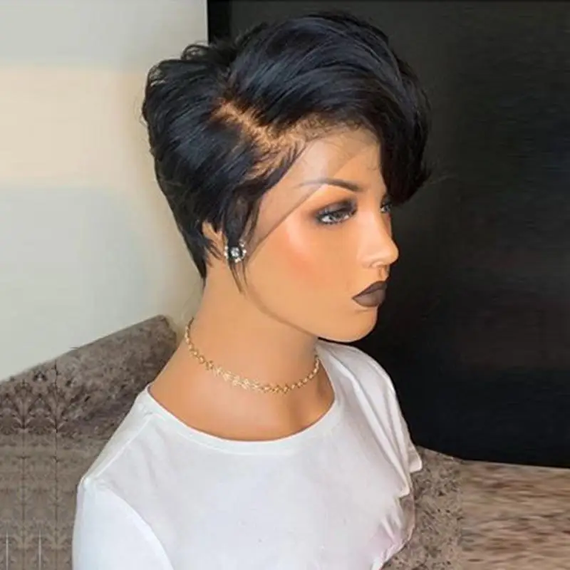 Online Shop Human Hair Wigs Full Lace Wig Short Pixie Cut