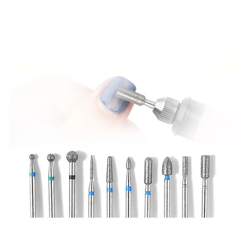 10PCS Nail Drill Bit Set Milling Cutters Electric Nail Drill Machine Accessory Salon Manicure Pedicure Drill Ceramic Nail Drill