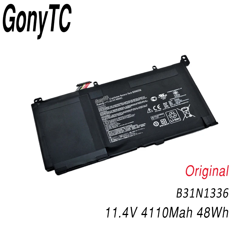 GONYTC Original B31N1336 Laptop battery for ASUS VivoBook C31-S551 S551 S551LB S551LA R553L R553LN R553LF 3cell Li-polymer