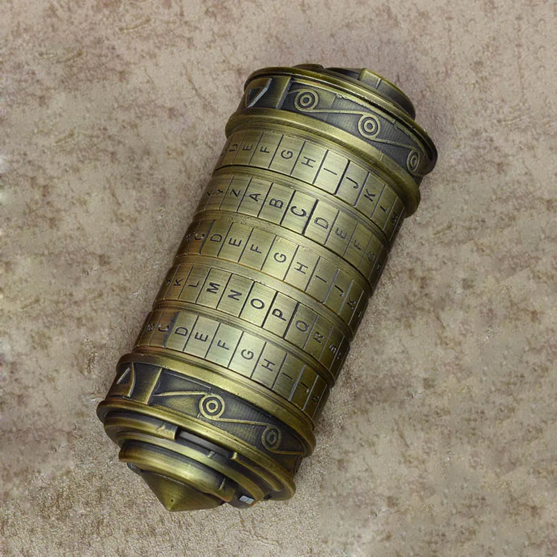 Yellow Код да Винчи игрушки замки-криптекс письмо пароль Escape камерный реквизит Развивающие головоломки игрушки для свадьбы подарок ко Дню Святого Валентина - Цвет: Yellow