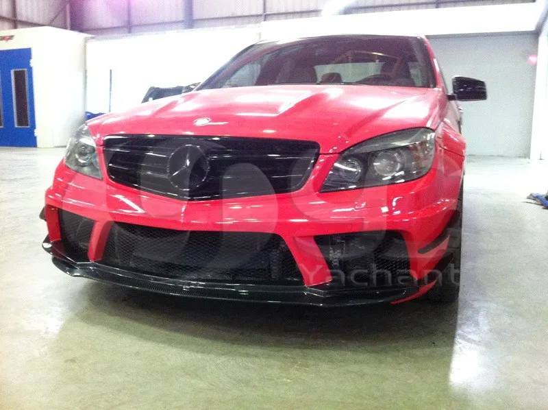 2008-2011 Mercedes Benz  W204 C63 Sedan & Coupe Black Edition Style Front Bumper FRP (6)