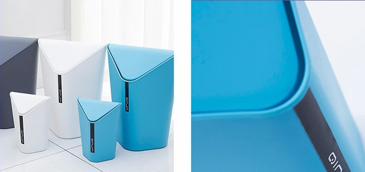 2PC Kitchen Storage Bucket Plastic PP Office Desktop Trash Can Bathroom Living Room Cleaning Bucket Storage Accessories Supplies