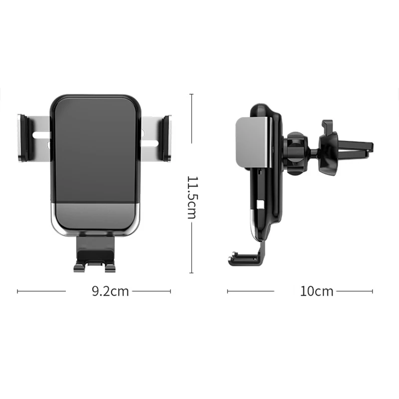 Автомобильный держатель для телефона с беспроводной зарядкой, автомобильный держатель для крепления на вентиляционное отверстие, автоматическая Адсорбция, универсальный держатель