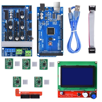 

3D Printer Parts Ramps 1.6 kit upgrade Base on Ramps 1.4 1.5 with Mega2560 Board Reprap Control +12864LCD+A4988/Drv8825 Driver