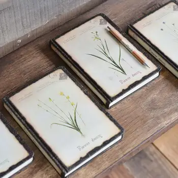 

Funny A6 Notebook Blank Pages Diary Stationery Leader Binder Travelvers Flower Writing Pads Daily Book Girl Women Gift