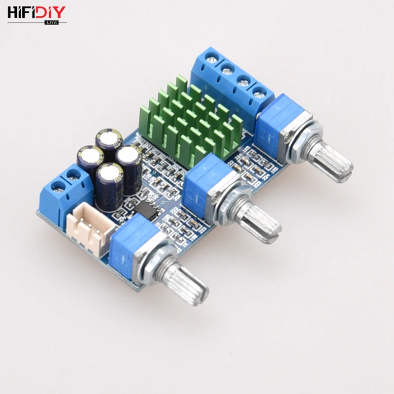 

HIFIDIY LIVE A2.0-3B TPA3116 2.0 Amplifier Board Car Digital Audio Amplifier 30W*2 TPA3116 Home TREBLE BASS adjust for Speaker