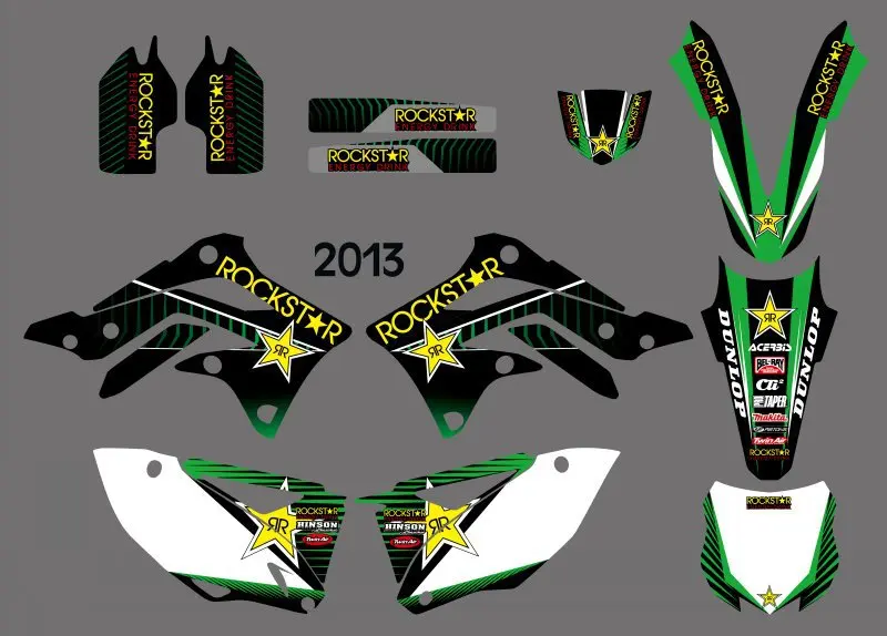 

H2CNC TEAM GRAPHICS & BACKGROUNDS DECALS STICKERS Kits for Kawasaki KX450F KXF450 2013 2014 2015 KXF 450 KX 450F