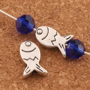 

Fish Metal Spacer Beads 10.5X7.5mm 200PCS Antique Silver Loose Bead For Jewelry Making Findings L596