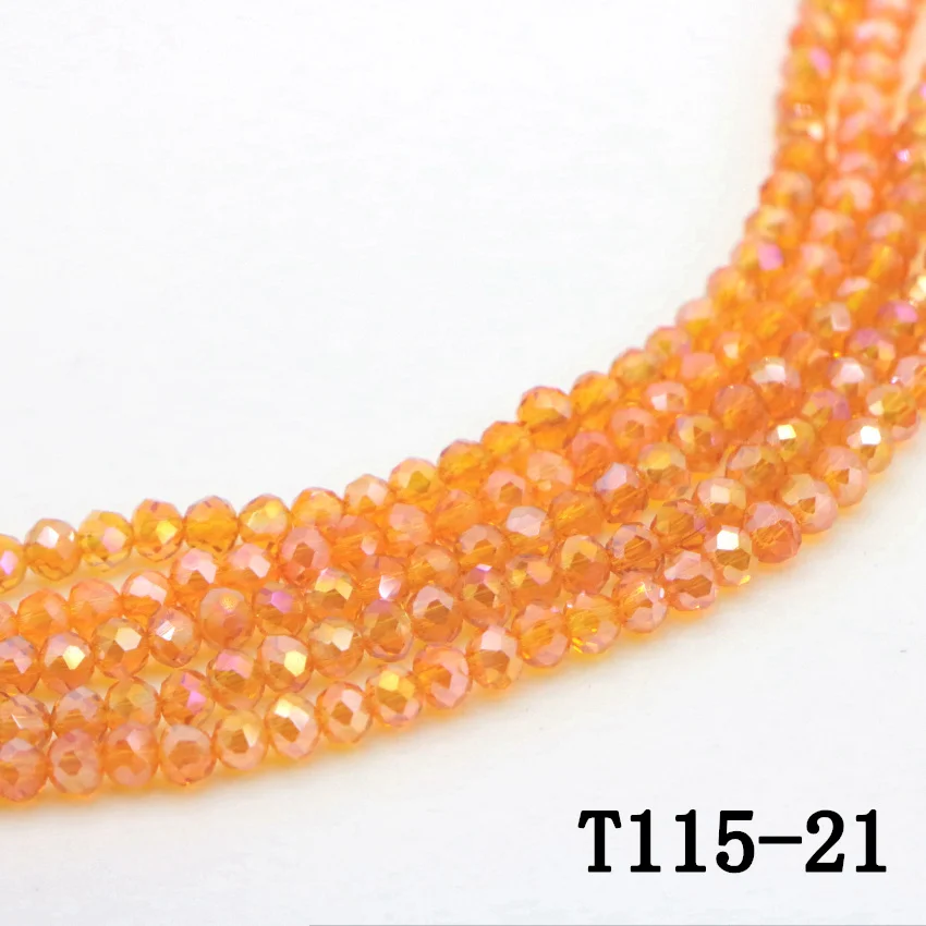 22 Orange natural crystal beads (4)
