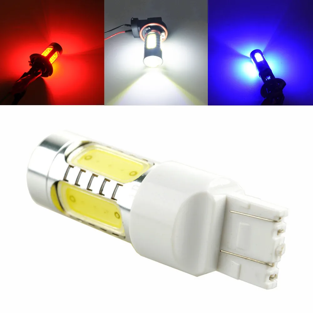 

Q5 7443 7440 7.5W White T20 5 COB Rear Turn Backup Reverse Signal Light Tail Bulb Brake Lamp Ice Blue 7444 7441