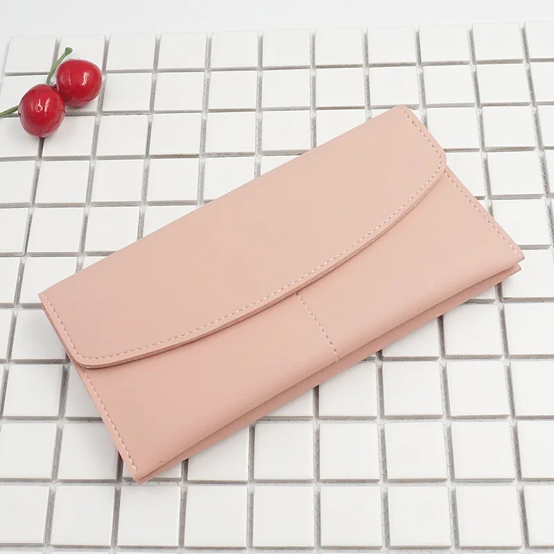 

Artmi Lady Leather Wallet Fashion Simple Purse Card Holder Hand Bag Student Change Bag with Phone Cash Wallet