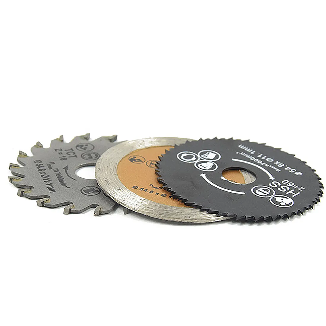 

3Pcs Circular Saw Blade Cutting Disc HSS Cutter Disc Shank for Mini Drill Tools Wood Drills Tools Out Diameter 54.8mm