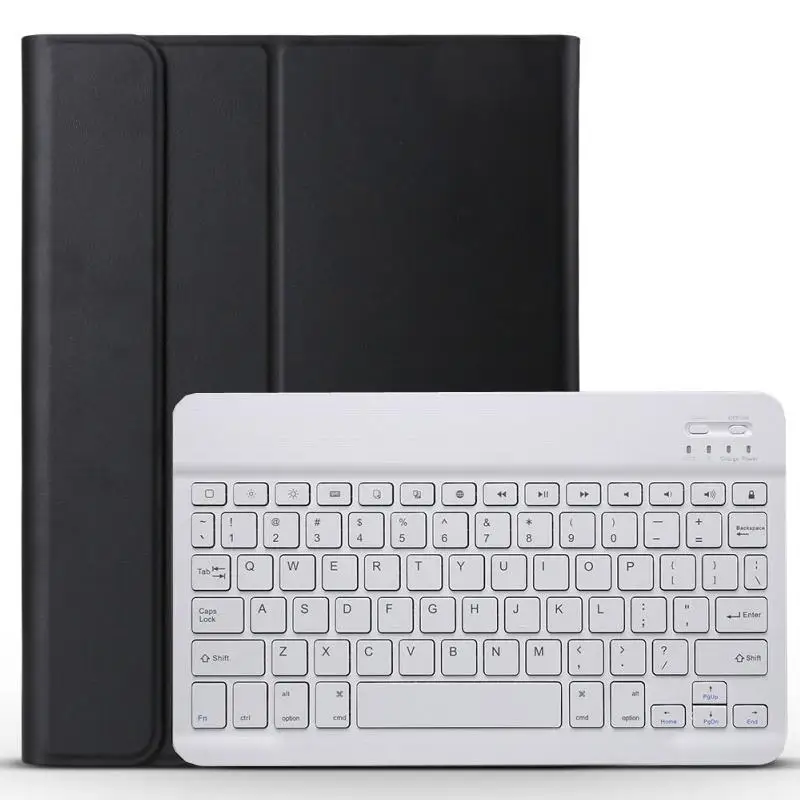 Для samsung Galaxy Tab A 8,0 чехол с клавиатурой P200 P205 SM-P200 SM-P205 тонкий кожаный Bluetooth Keybaord чехол Funda - Цвет: Black with White