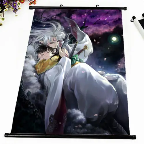 Аниме постер Inuyasha Sesshoumaru Сексуальная настенная прокрутка печатная картина