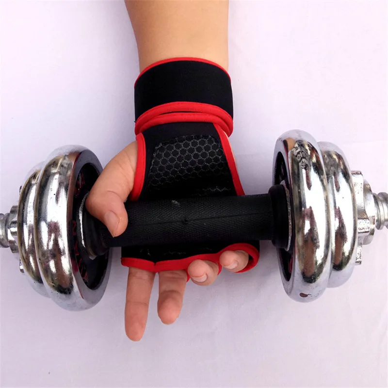 Weight Lifting Gloves Women Men With Wrist Support For Fitness Gym Cross Training Hand Guards Powerlifting Silicone Padding