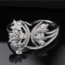 Hot Style 925 Sterling Silver Butterfly Double Finger Ring For Women Sterling Silver Jewelry Free Ship