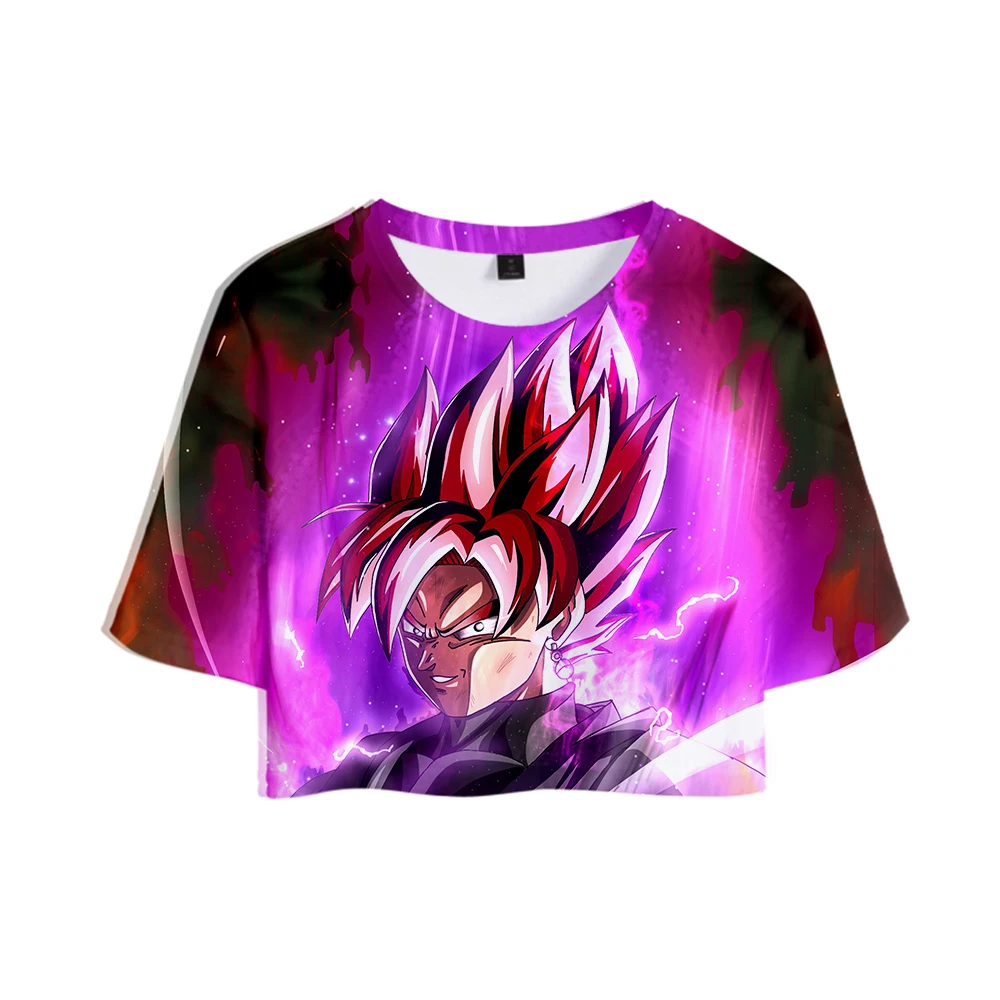 3D DRAGON BALL Женская Открытый пупок верхняя Футболка Kpop горячая Harajuku T-Shein летние женские сексуальные мягкие женские дышащие Топы 2XL