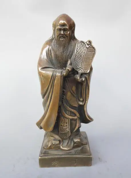 Китайская статуя основателя из чистой латуни Taoist history laozi | Дом и сад