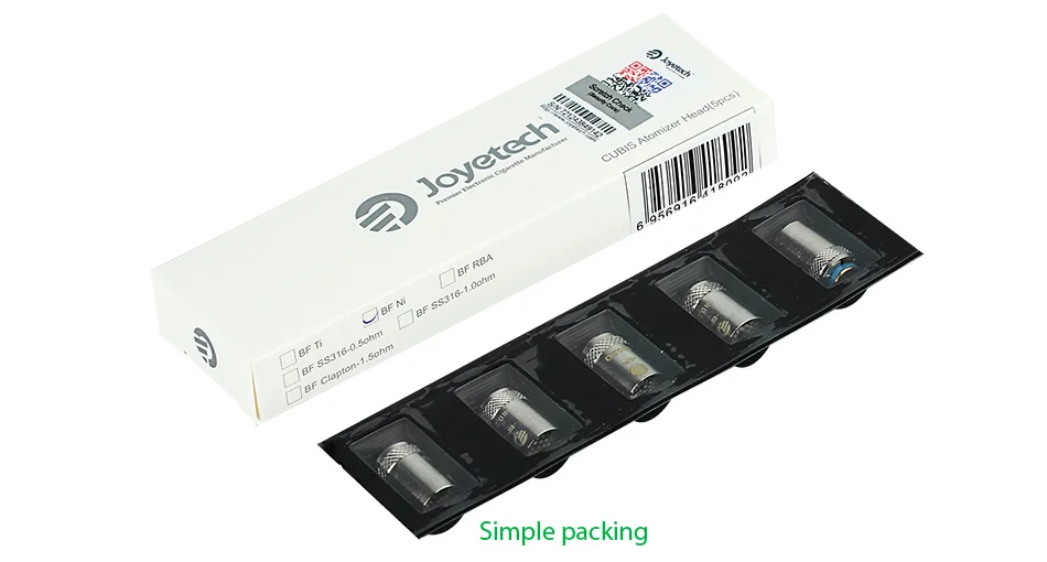 5pcs Joyetech BF Replacement Coil for CUBIS/ eGO AIO/ Cuboid Mini