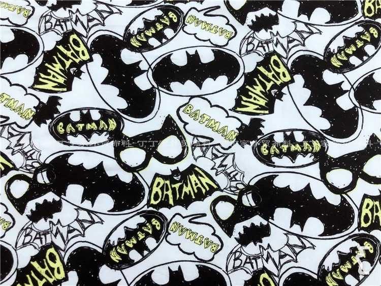 

155X 100cm cotton Lycra fabric print Patchwork DIY clothes materials underwear fabrics Sewing Textile Tilda tecido Hero symbol