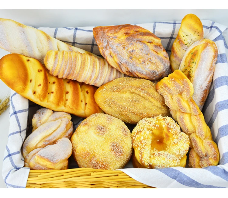 

1pc Festive Party Supplies Artificial Decorations Foods Soft PU Simulation Big Cake Bread Model Fake Display Props