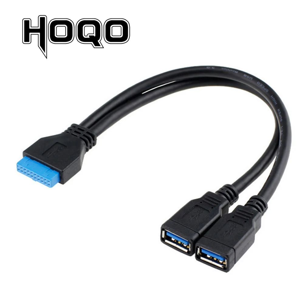 2 портовый двойной usb 3 0 Женский к материнской плате 20 контактный Разъемный кабель