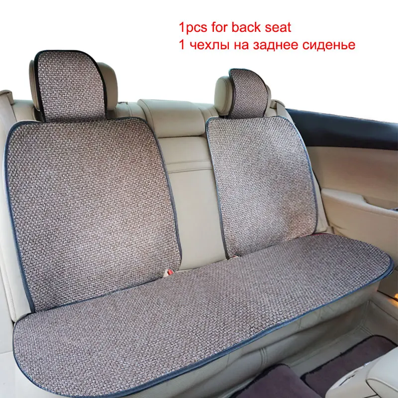 Buy 3Pc The back Car Seat Cover.Material Flax Fabrics.Colors Red,Gray,Blue