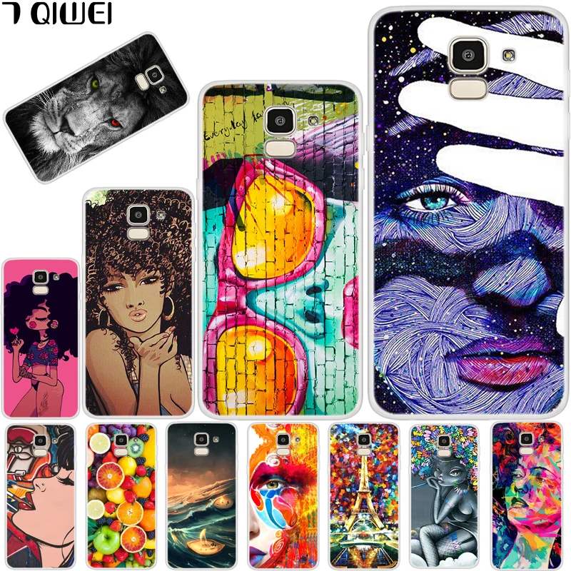 

For J6 2018 Samsung Galaxy J6 2018 Case J600 J600F Silicone Soft Giral Cases For Coque Samsung Galaxy J6 2018 Cover TPU Fashion
