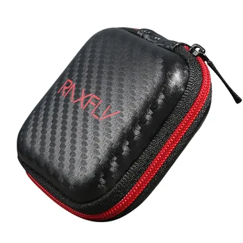 

Compact Lightweight Carrying Case Bag hard EVA Portable Bag With Two Mesh Pocket And Carabiner clip For Earphones