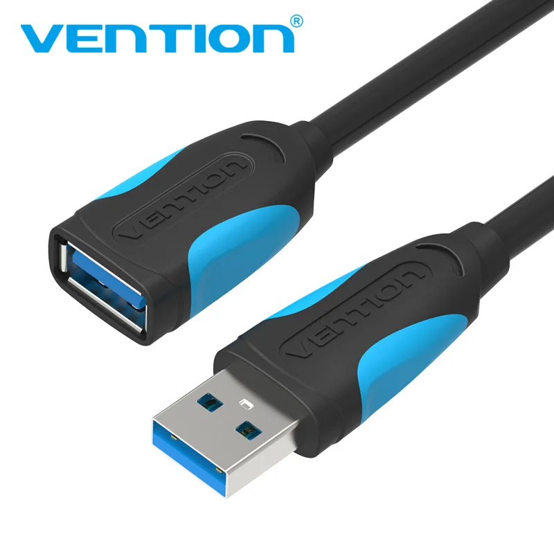 Кабель Vention USB 3,0, Суперскоростной USB кабель-удлинитель 2,0 «Папа-мама», 0,5 м, 1 м, 2 м, 3 м, USB кабель-удлинитель для передачи данных и синхронизации