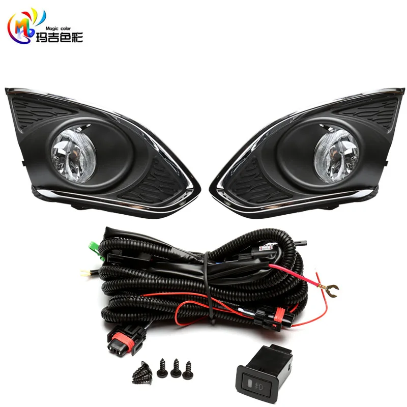 

Chrome Driving Lamps Fog Lights for Chevrolet Chevy Spark 2013-2015 With Wires Harness Switch
