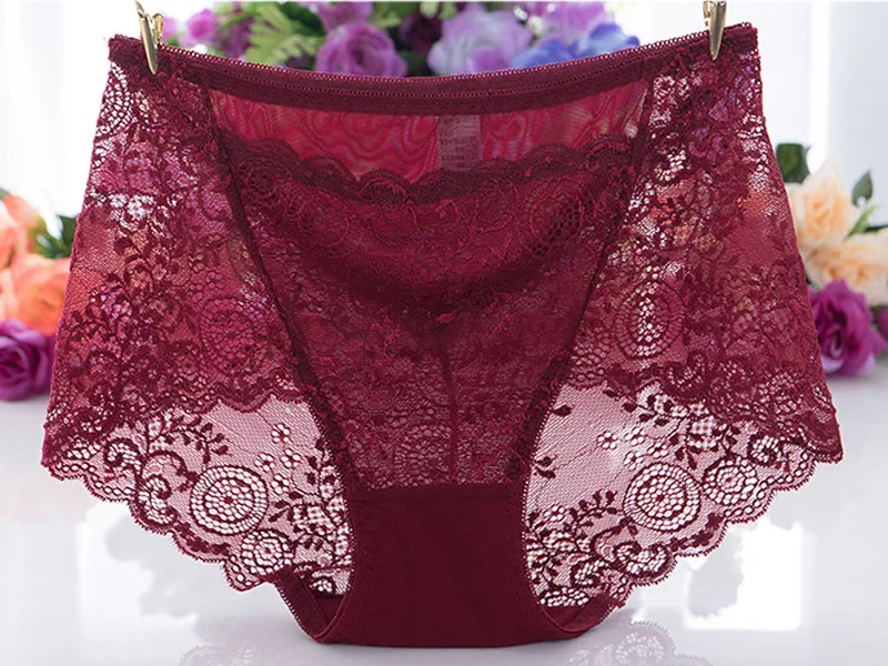 Murushe Sexy Underwear Panties Female Transparent Lace Sliming Brief Ladies Girls Intimates Lingerie Summer Mutandine Donna (22)