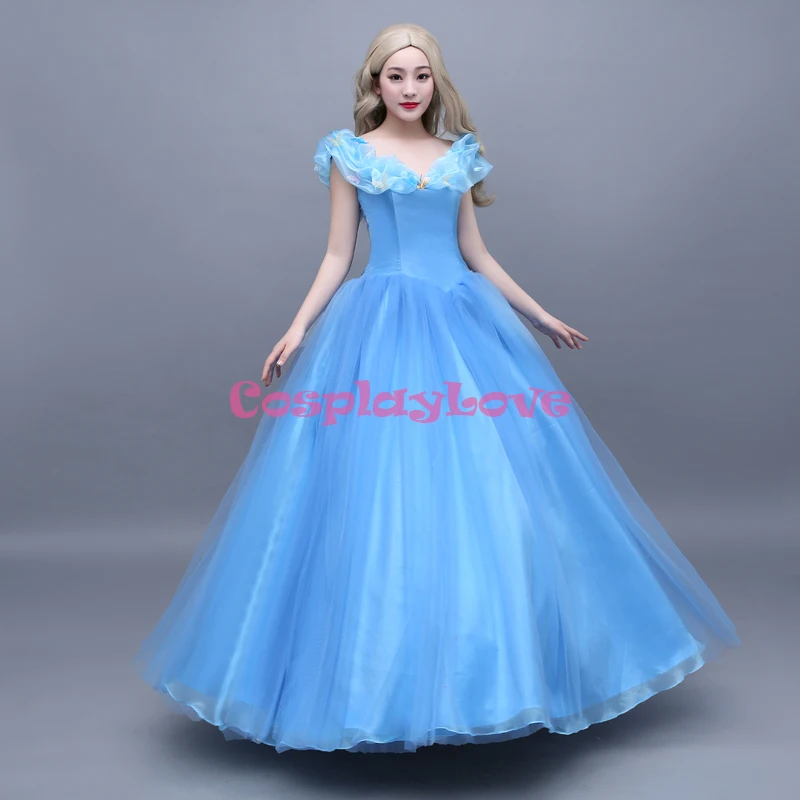 Cosplaylove Cinderella Cosplay Sky Blue The Princess Cinderella Dress Cosplay Costume Adult Kid Costumes Custom Made (7)