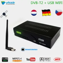 Vmade DVB-T2/T H.265/HEVC HD 1080P Digital Terrestrial TV Receiver Support RJ45 Network Dolby AC3 + WIFI Stardard Set-Top Box