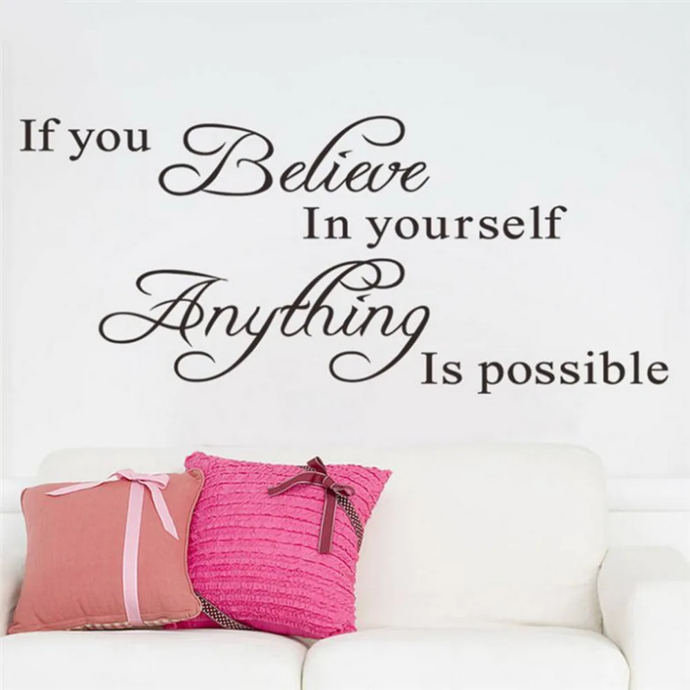 If You Believe In Yourself Home Decor Quote Wall Decal Decoration